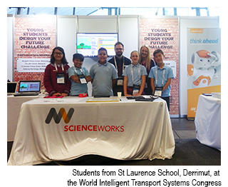 St Lawrence School, Derrimut, at  the World Intelligent Transport Systems Congress at the Melbourne Exhibition and Convention Centre.