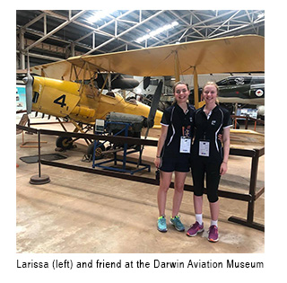 Larissa and friend at the Darwin Aviation Musuem