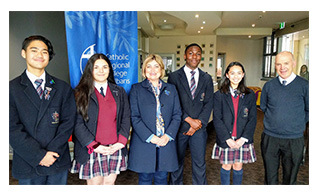 Student leaders from Catholic Regional College, St Albans.