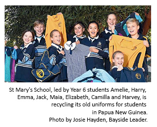 Harry, Emma, Jack, Maia, Elizabeth, Camila and Harvey from St Mary's school.