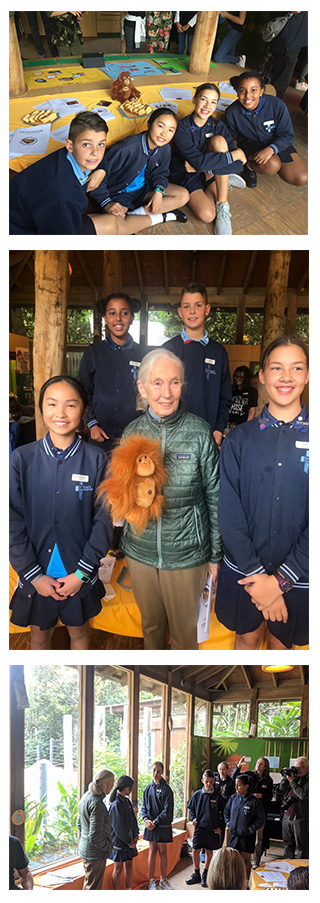 Students from St Peter’s School, Sunshine South West with Dr Jane Goodall.
